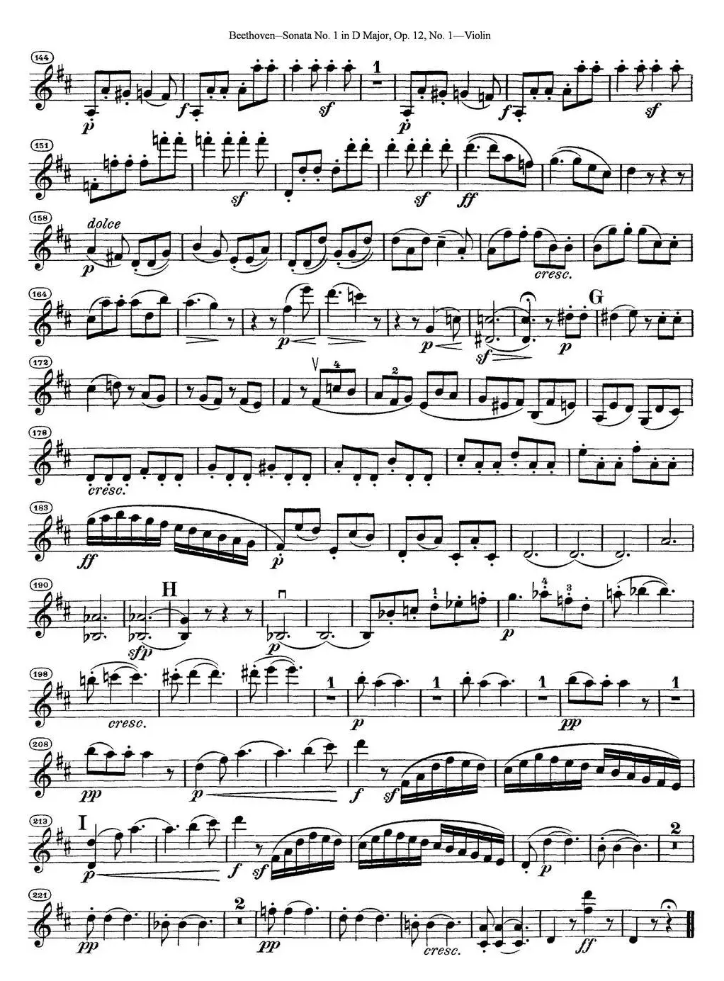 Violin Sonata No.1 in D Major Op.12 No.1