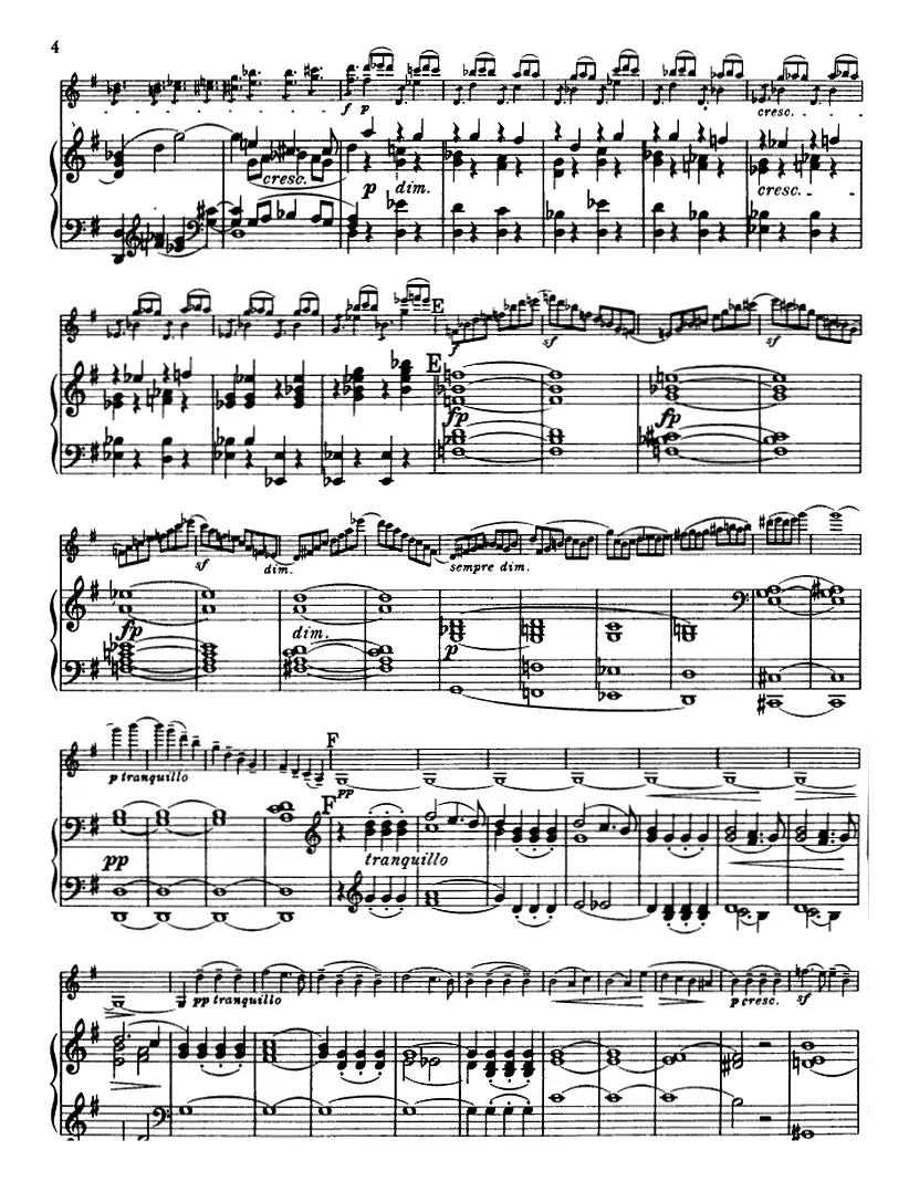 E小调协奏曲（Op.64）（小提琴+钢琴）