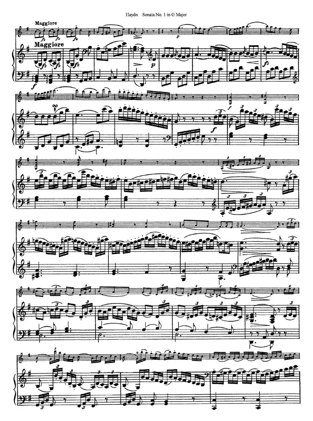 Violin Sonata No.1 in G Major（小提琴+钢琴伴奏）