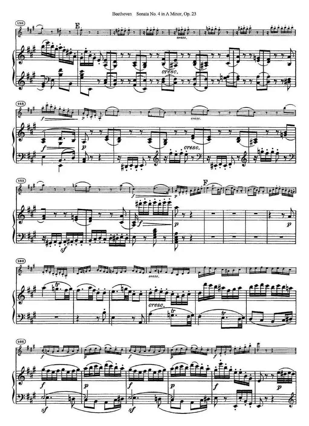 Violin Sonata No.4 in A Minor Op.23（小提琴+钢琴伴奏）
