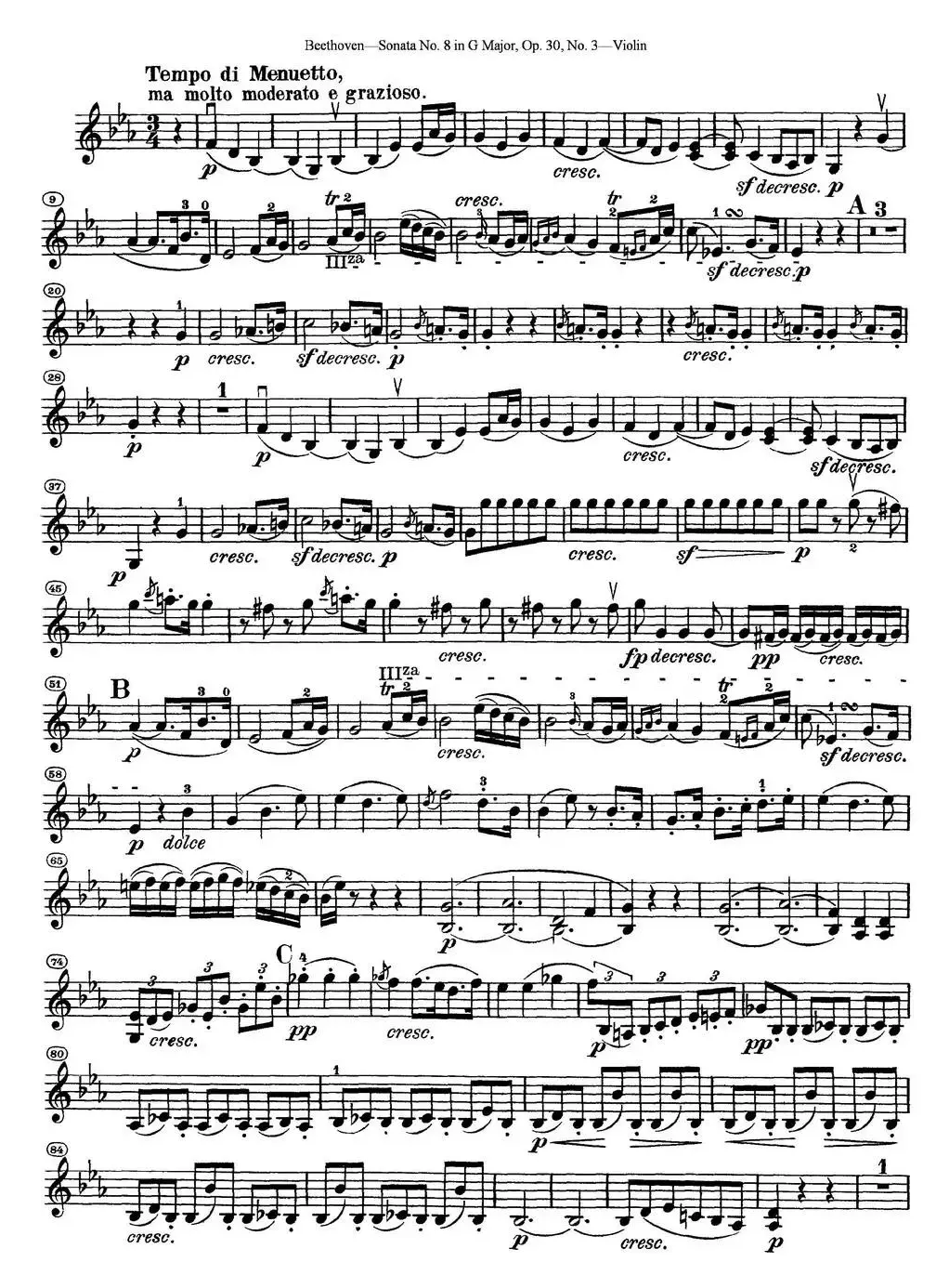 Violin Sonata No.8 in G Major Op.30 No.3