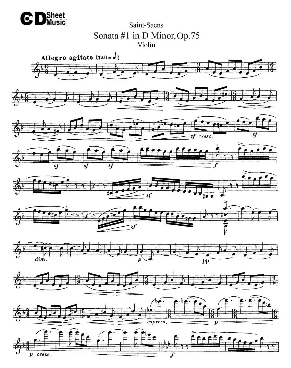 Violin Sonata No.1 in D Minor Op.75