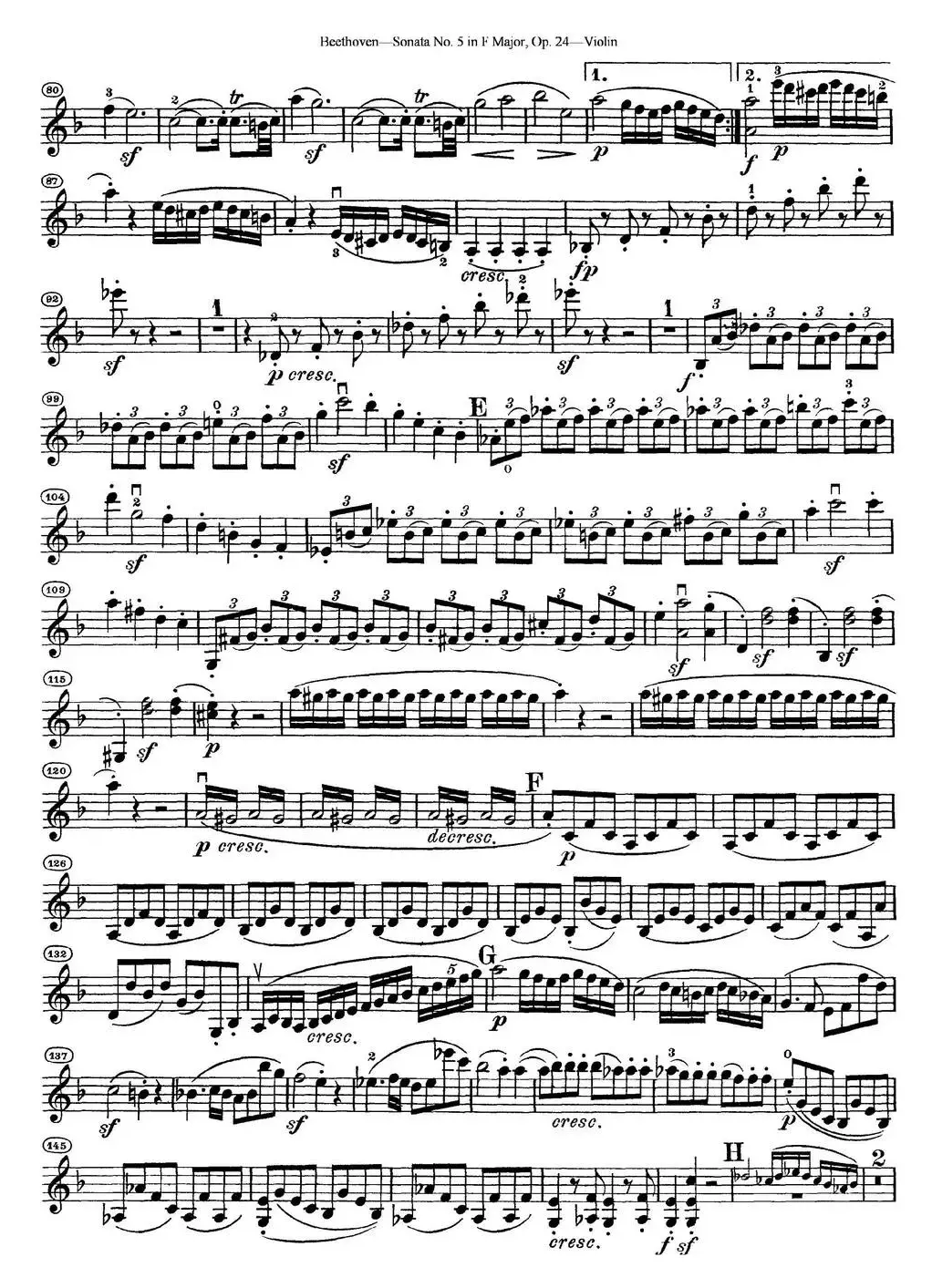 Violin Sonata No.5 in F Major Op.24