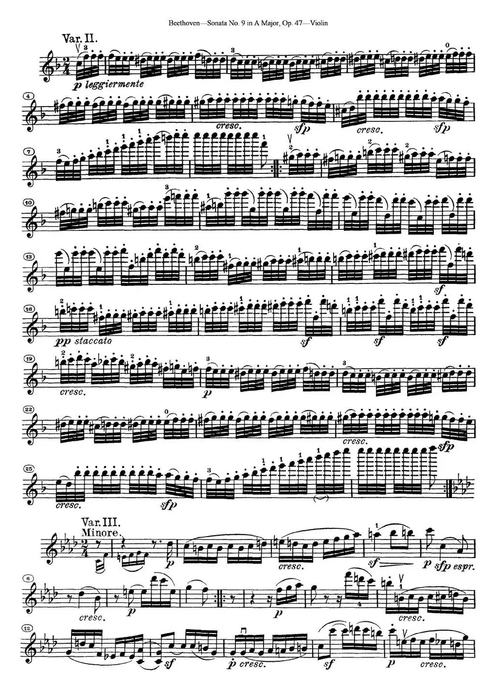 Violin Sonata No.9 in A Major Op.47