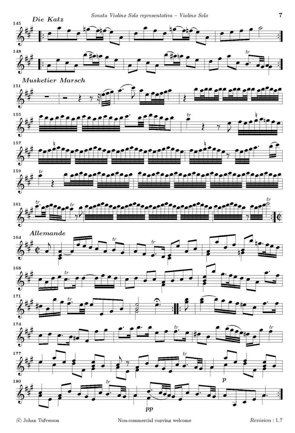 Sonata Violino Solo representativa