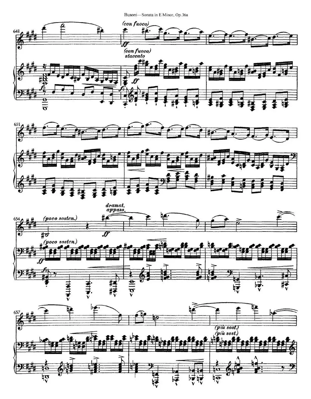 Violin Sonata No.2 in E Minor Op.36（小提琴+钢琴伴奏）