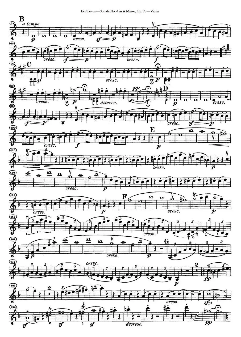 Violin Sonata No.4 in A Minor Op.23