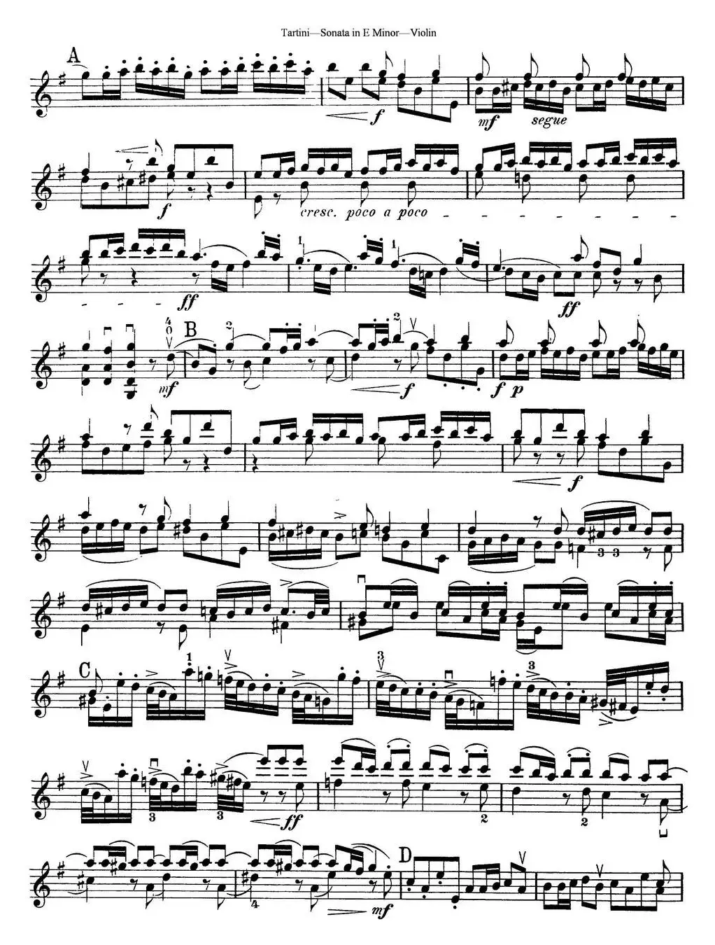 Violin Sonata in E Minor