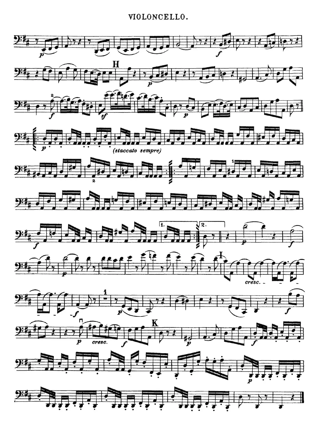 Mozart《Quartet No.18 in A Major,K.464》（Cello分谱）