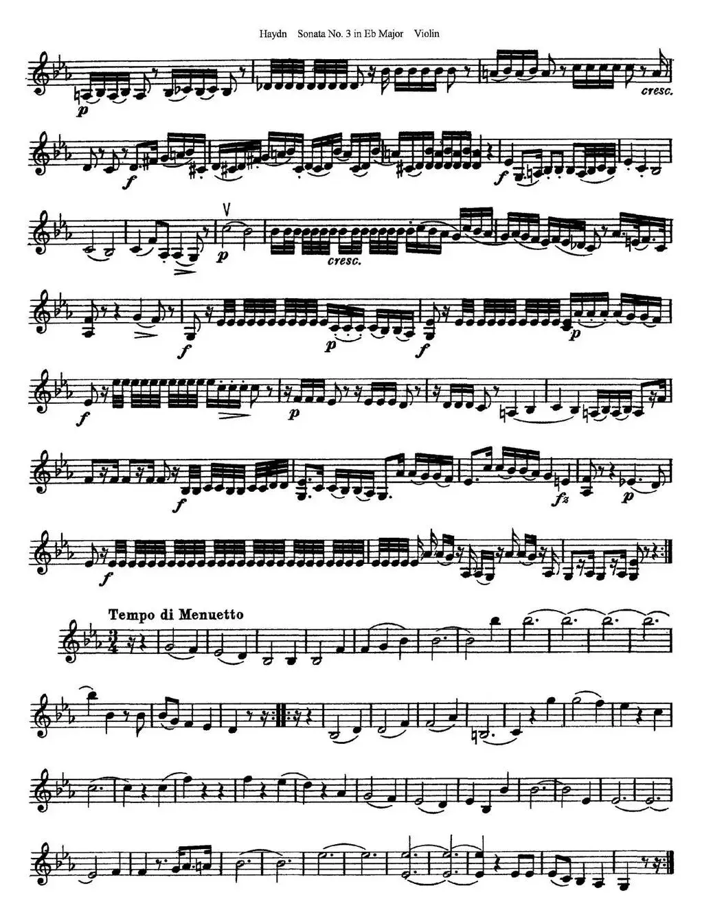 Violin Sonata No.3 in Eb Major