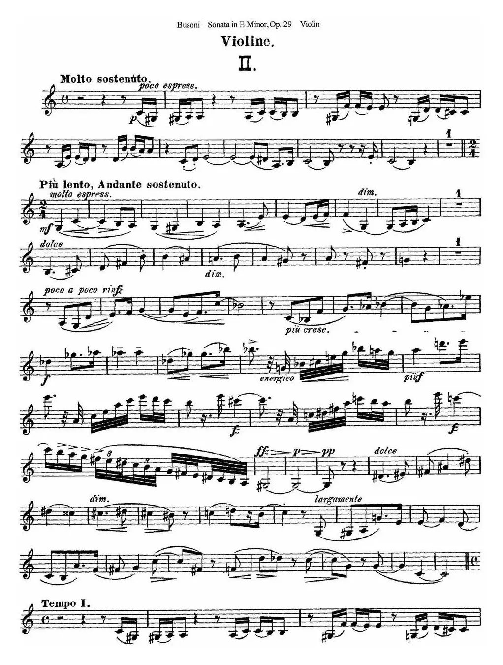 Violin Sonata No.1 in E Minor Op.29