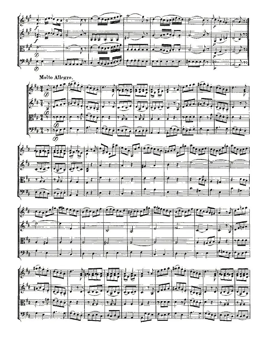 Quartet No. 2 in D Major, K. 155.（D大调第二弦乐四重奏）