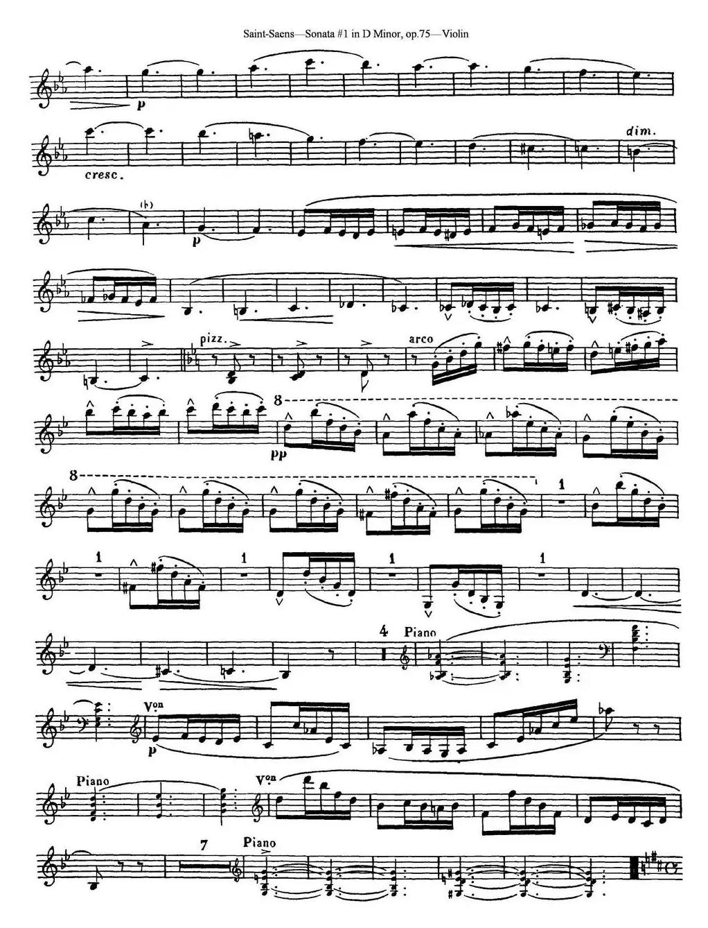 Violin Sonata No.1 in D Minor Op.75