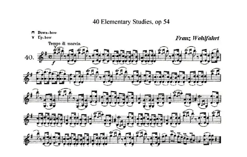 40首小提琴初级技巧练习曲之40