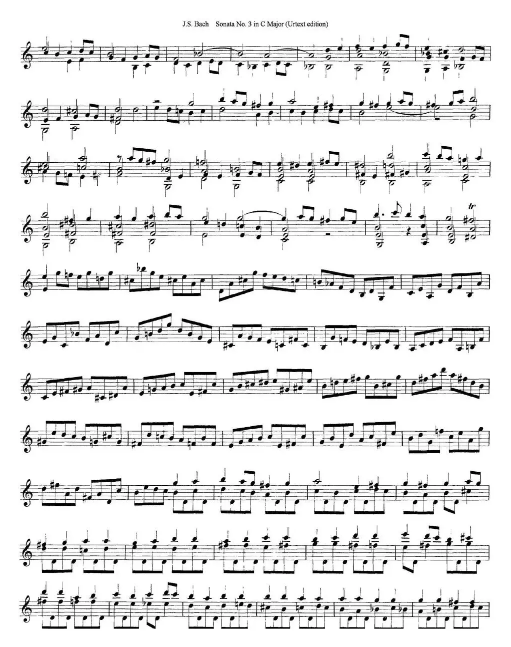 6 Violin Sonatas and Partitas 5.Sonata No.3 in C Major（Urtext edition）