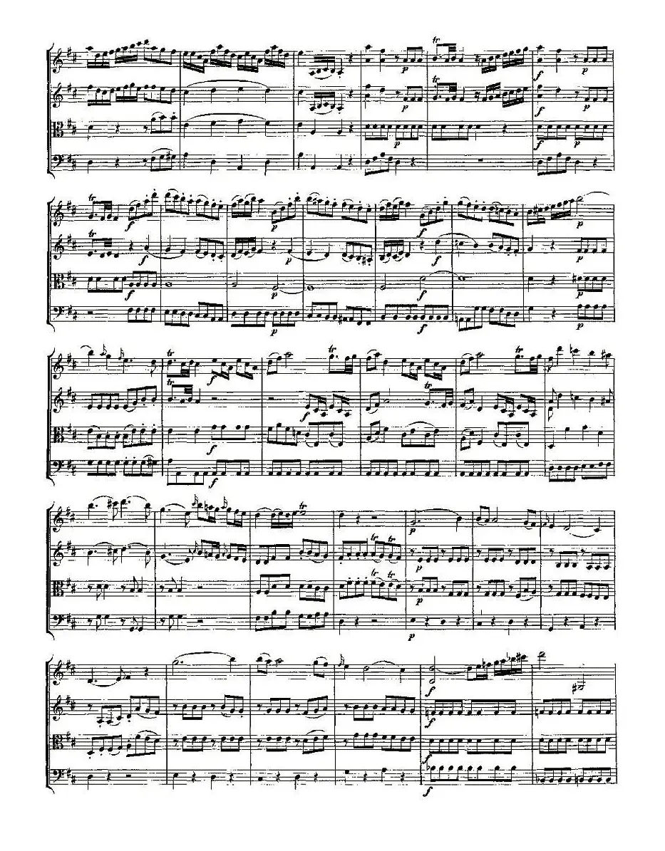 Quartet No. 2 in D Major, K. 155.（D大调第二弦乐四重奏）