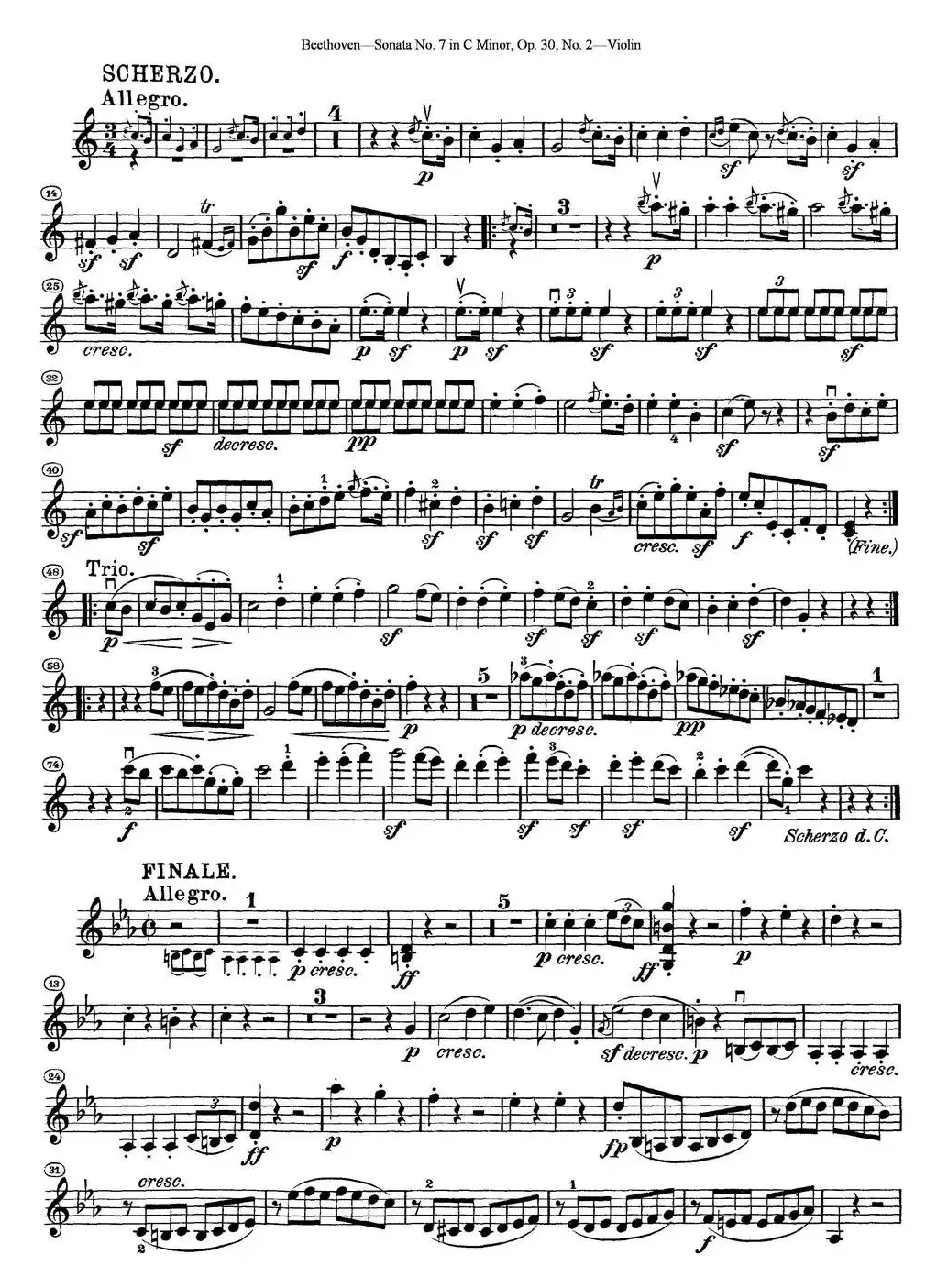 Violin Sonata No.7 in C Minor Op.30 No.2