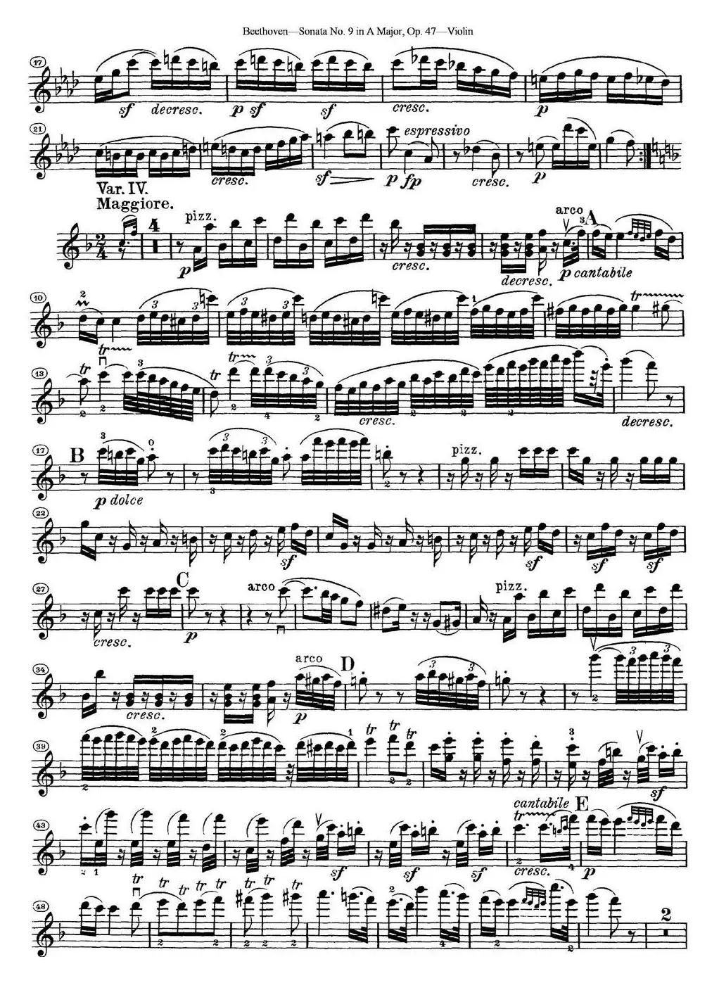 Violin Sonata No.9 in A Major Op.47