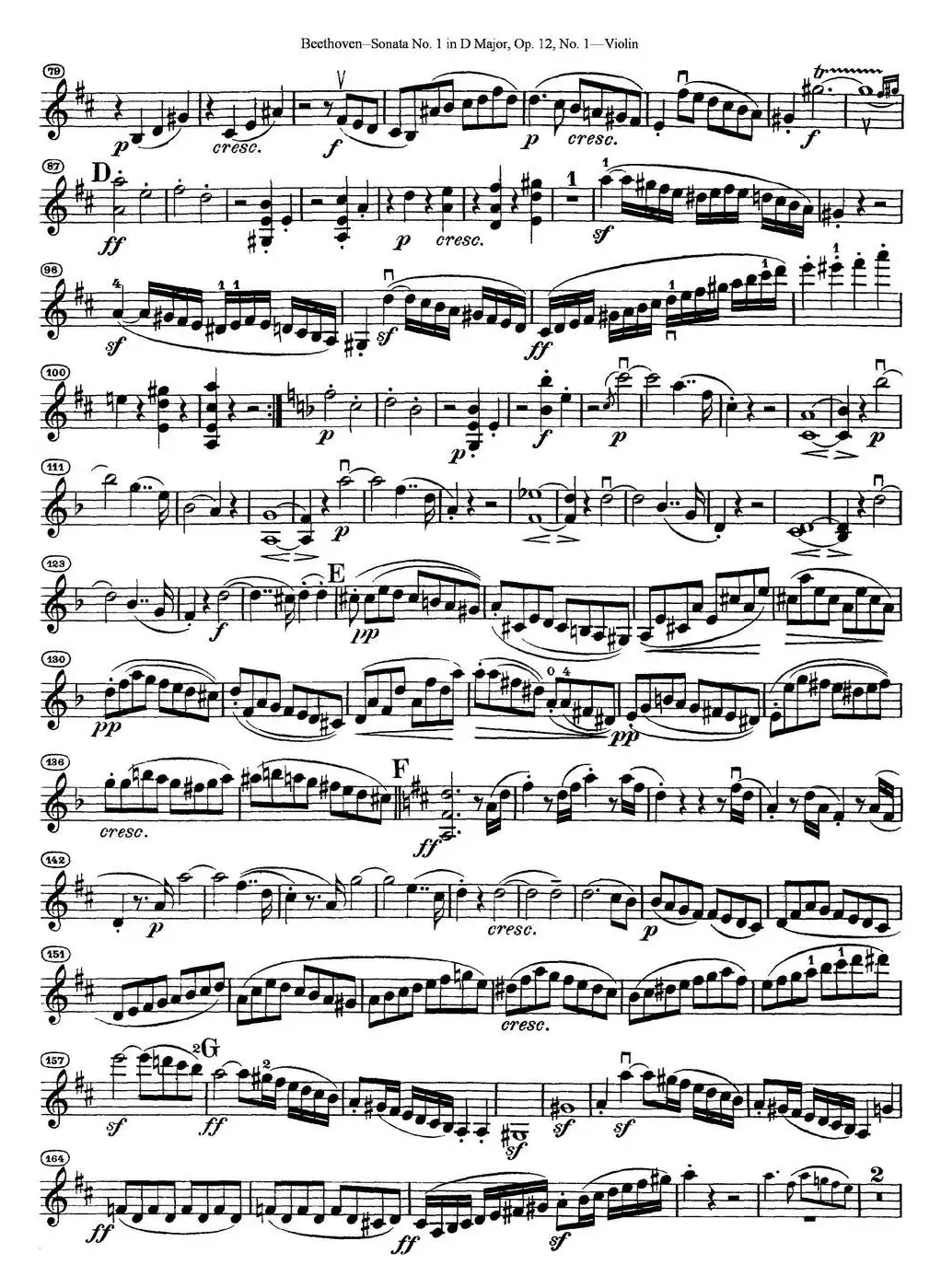 Violin Sonata No.1 in D Major Op.12 No.1