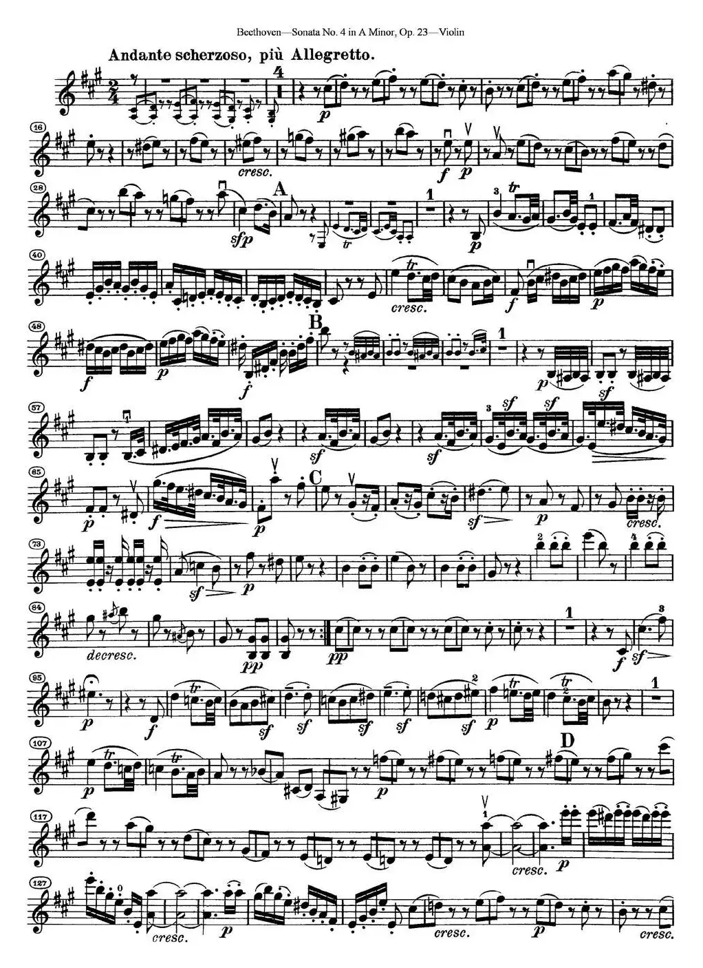 Violin Sonata No.4 in A Minor Op.23