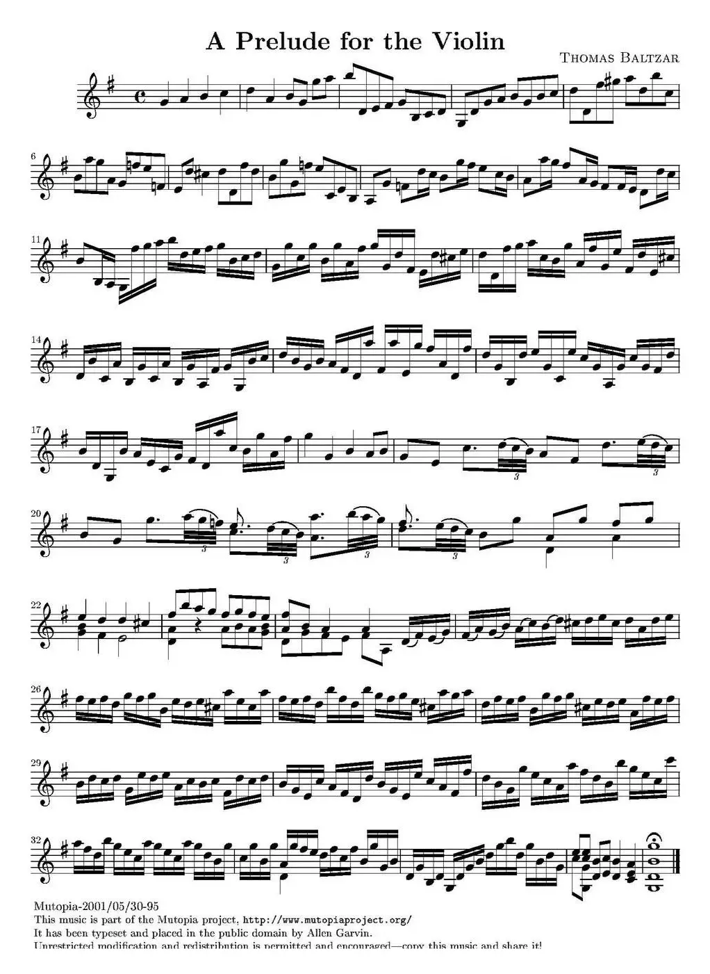 A Prelude for the Violin