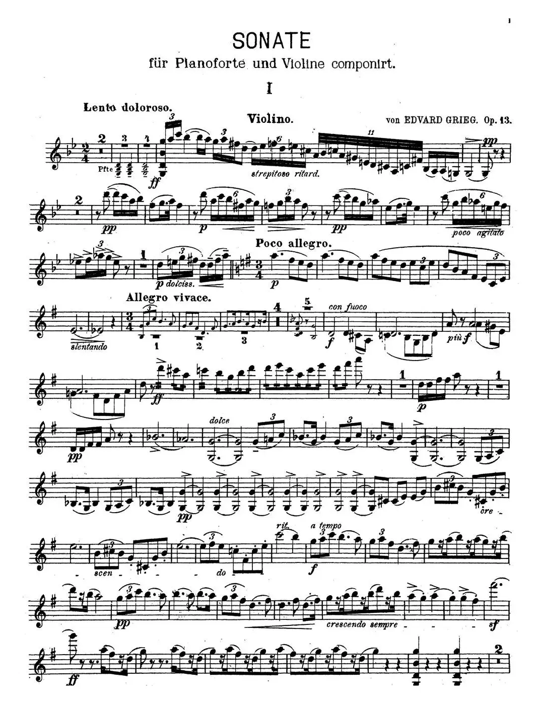 VIOLIN SONATA No.2 in G major（G大调第二小提琴奏鸣曲）（Ⅰ）