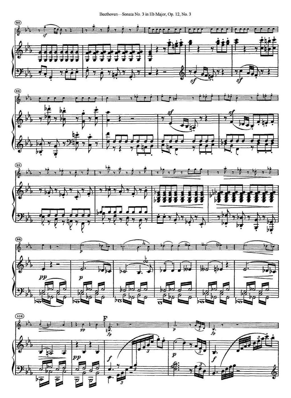 Violin Sonata No.3 in Eb Major Op.12 No.3（小提琴+钢琴伴奏）