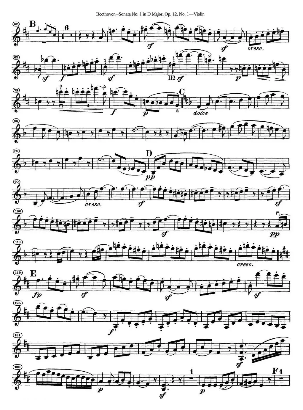 Violin Sonata No.1 in D Major Op.12 No.1