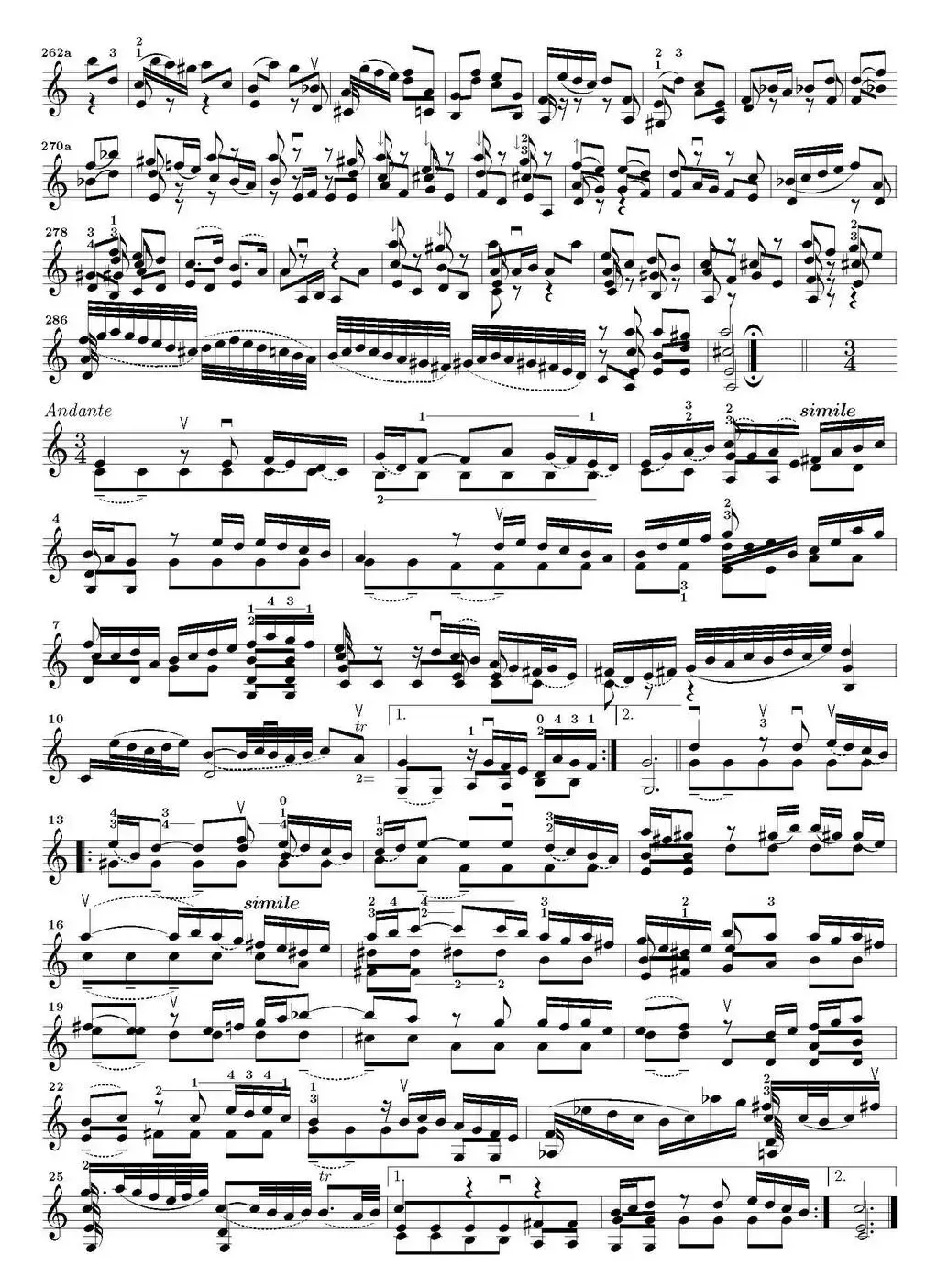 Bach Sonata BWV1003（无伴奏小提琴组曲）