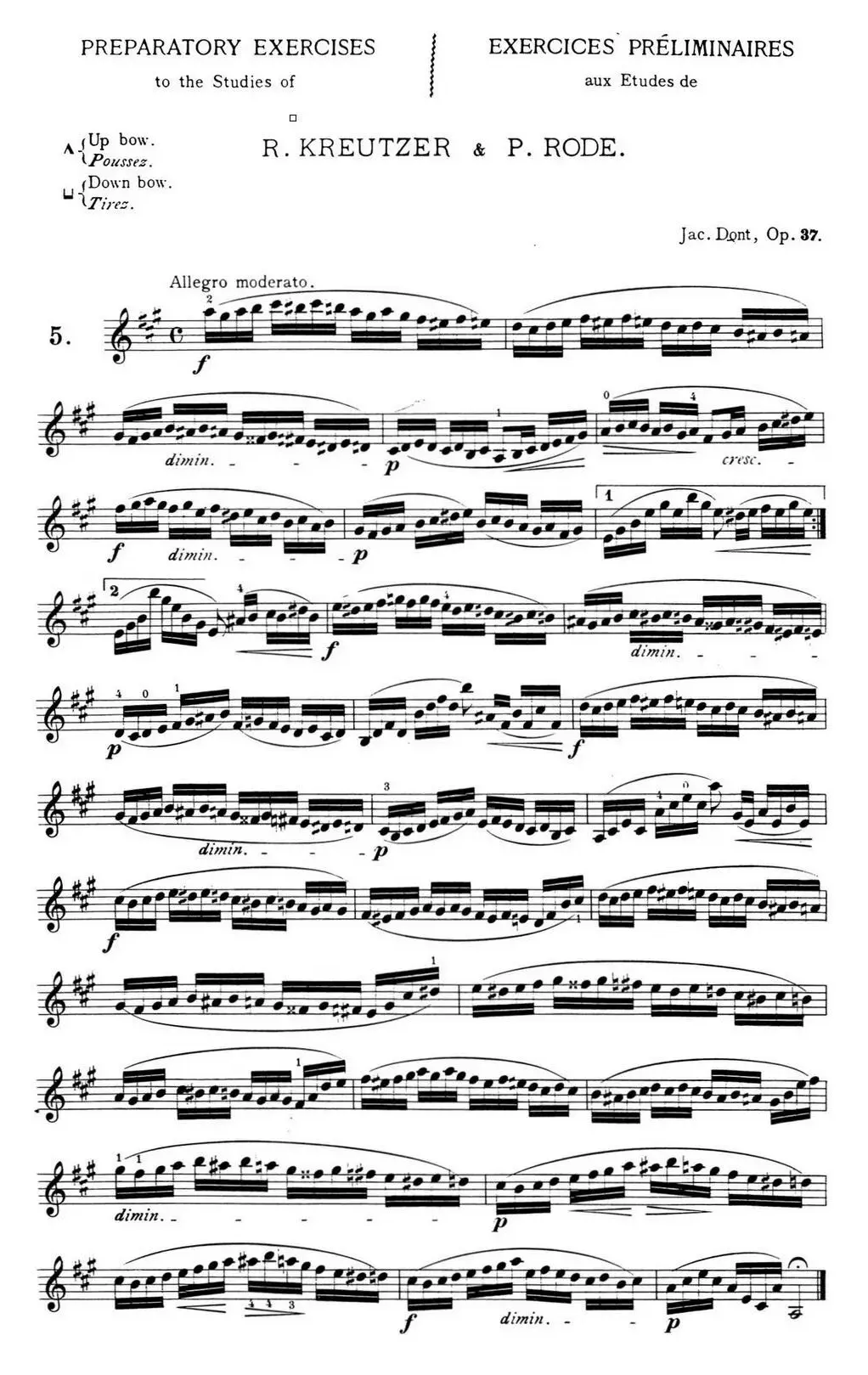 顿特24首小提琴练习曲 作品37—5