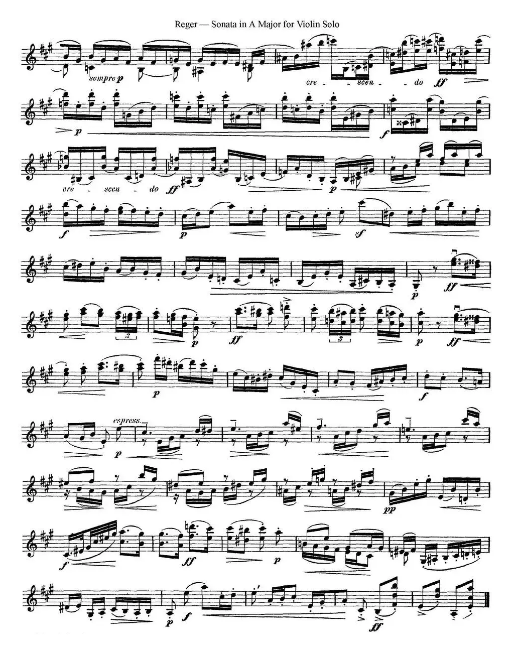 Sonata in A Major for Solo Violin Op.42 No.2