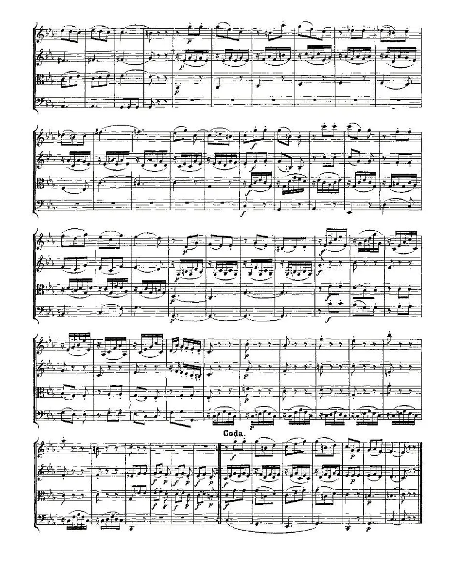 Quartet No. 4 in C Major, K. 157（C大调第四弦乐四重奏）