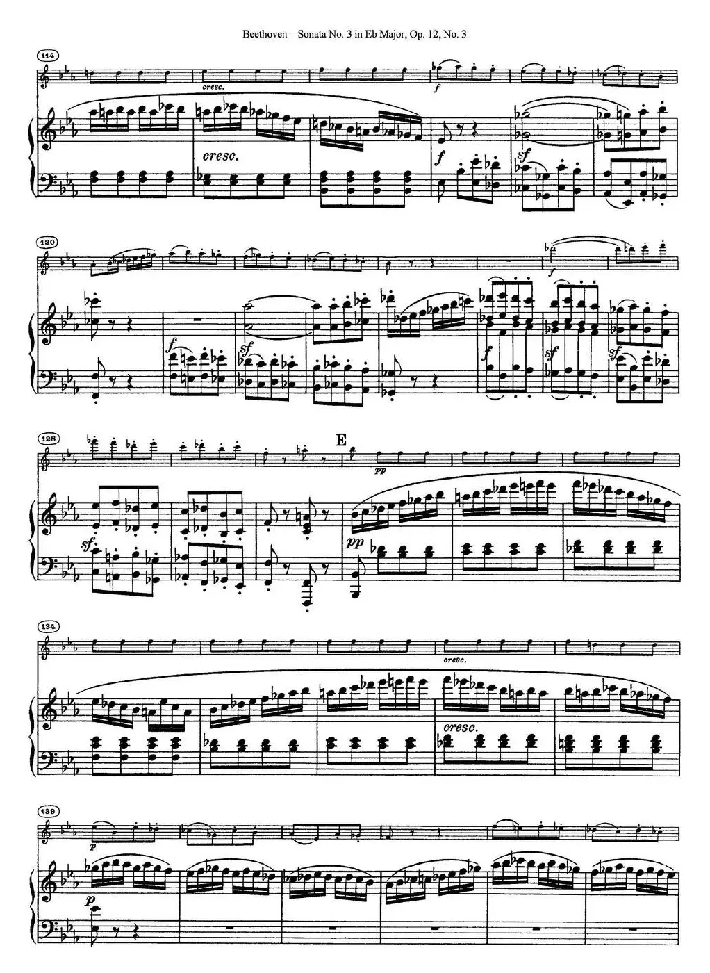 Violin Sonata No.3 in Eb Major Op.12 No.3（小提琴+钢琴伴奏）