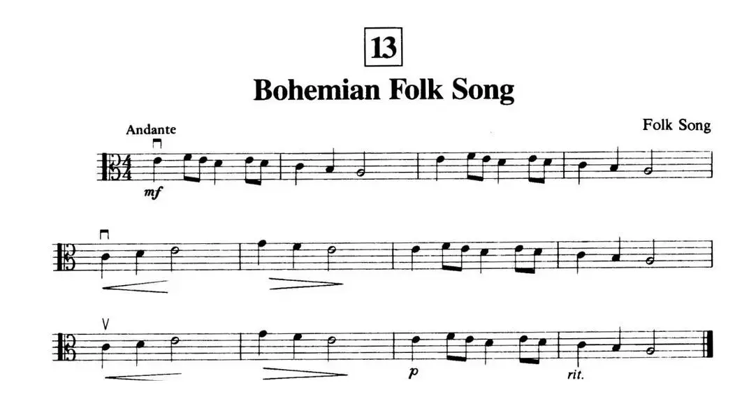 Bohemian Folk Song（中提琴）