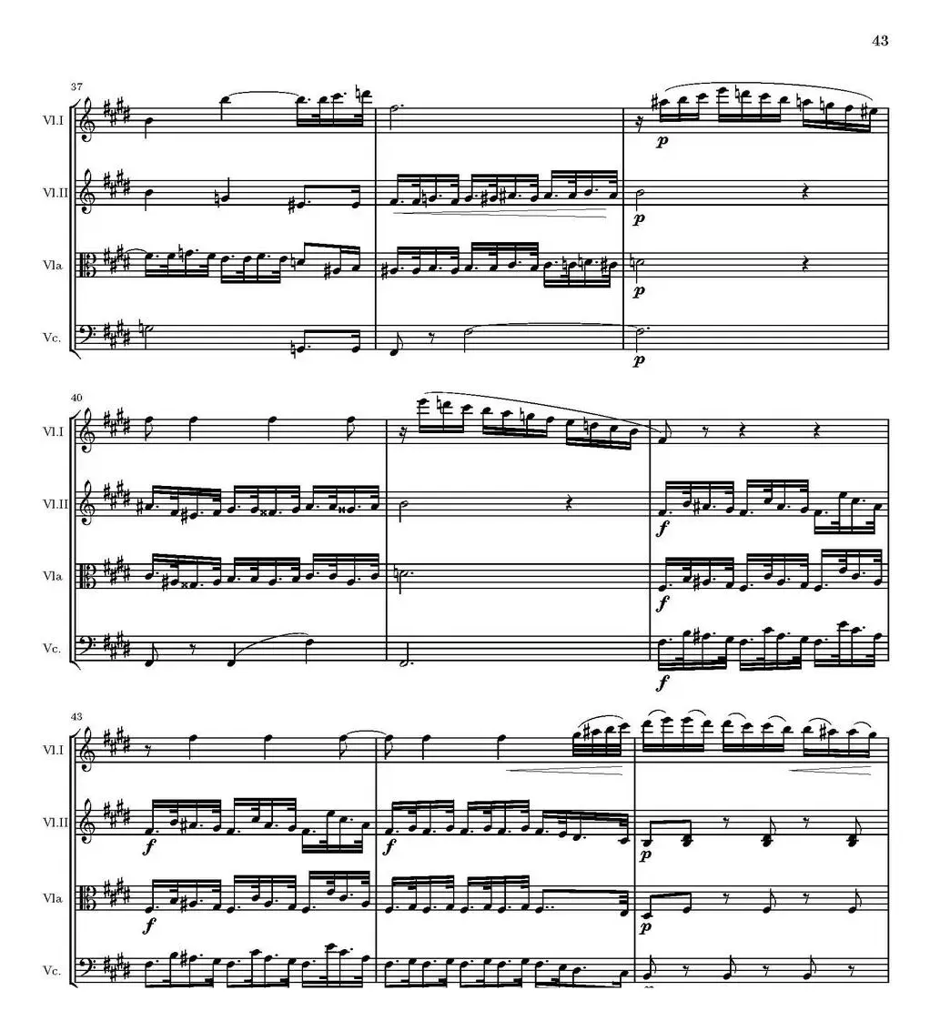 String Quartet nr.18 in E minor（E小调弦乐四重奏、P31-45）