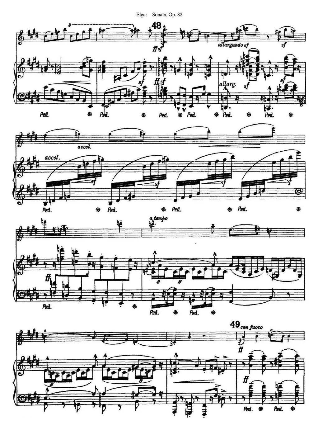 Violin Sonata Op.82（小提琴+钢琴伴奏）