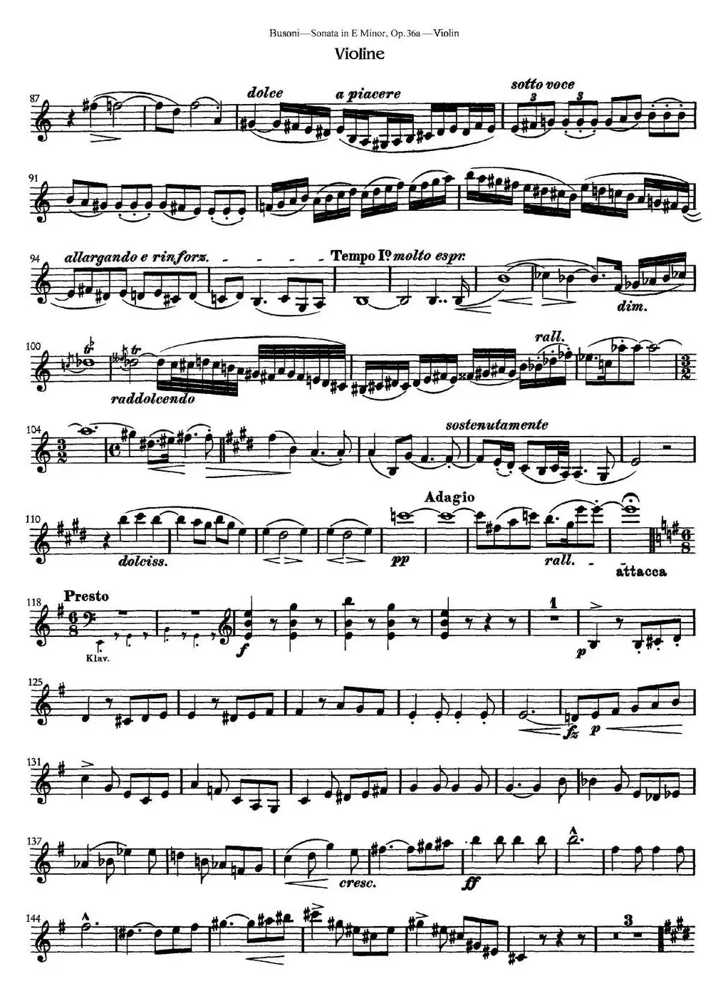 Violin Sonata No.2 in E Minor Op.36