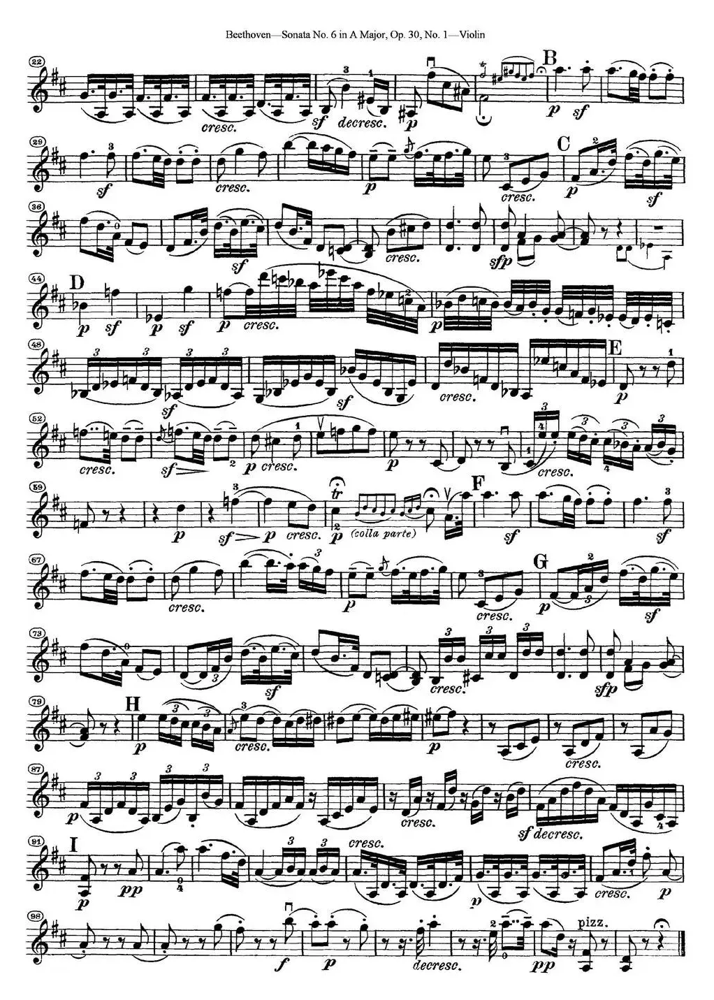 Violin Sonata No.6 in A Major Op.30 No.1