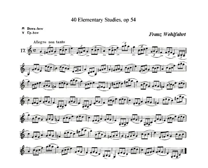 40首小提琴初级技巧练习曲之17