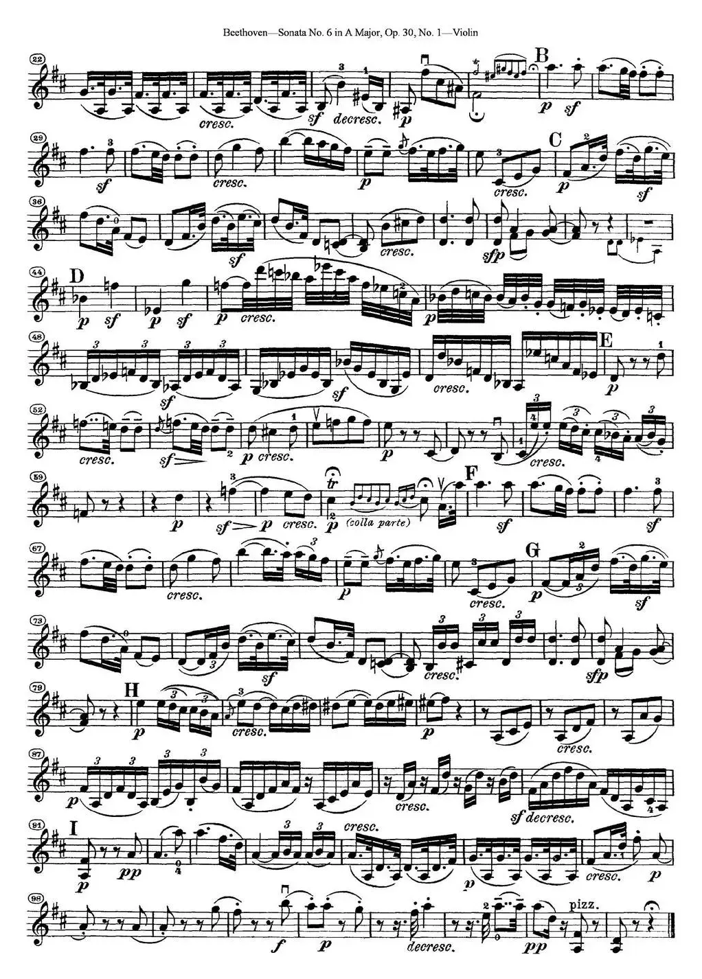 Violin Sonata No.6 in A Major Op.30 No.1