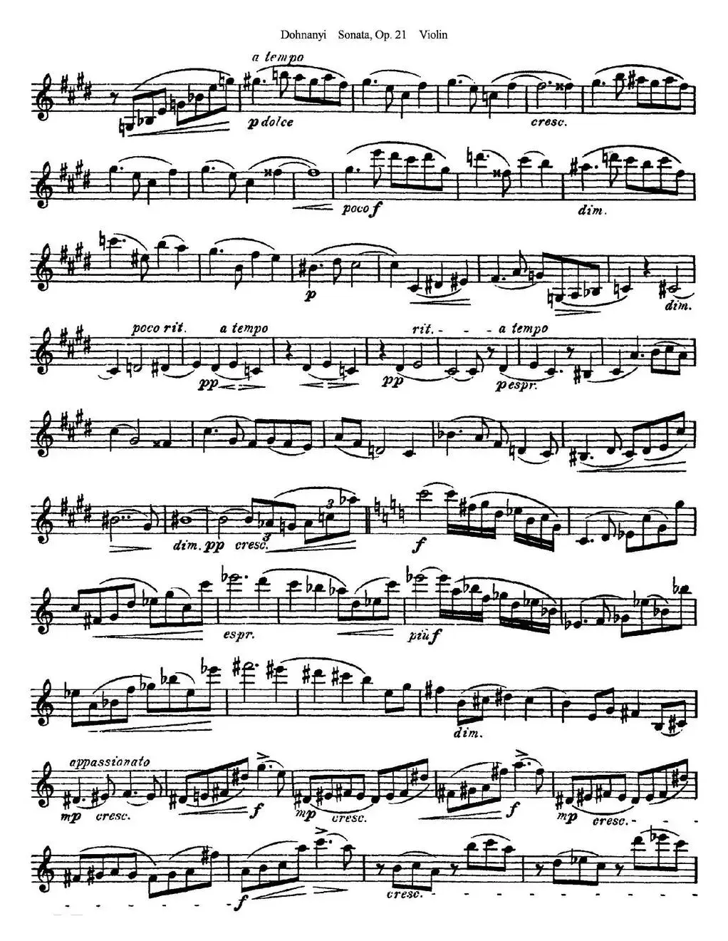 Dohnanyi Sonata Op.21