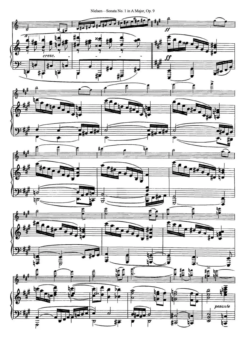 Violin Sonata No.1 in A Major Op.9（小提琴+钢琴伴奏）