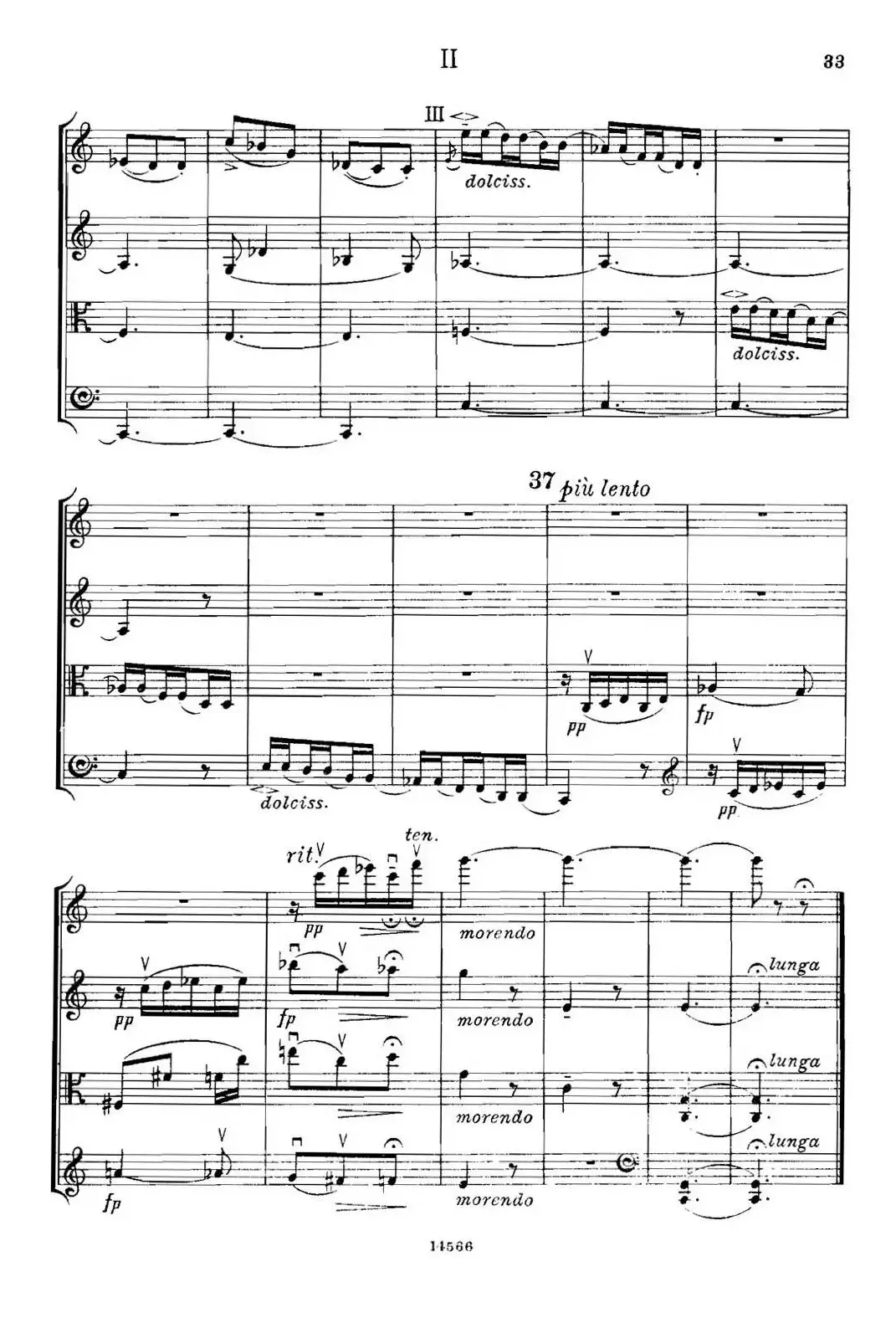 QUARTET Op.83（第二部分）（弦乐四重奏）