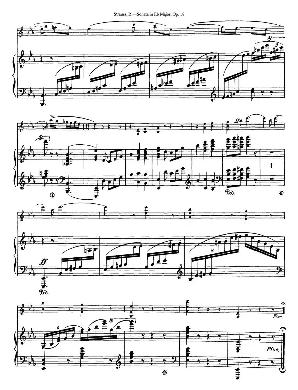 Violin Sonata in Eb Major Op.18（小提琴+钢琴伴奏）