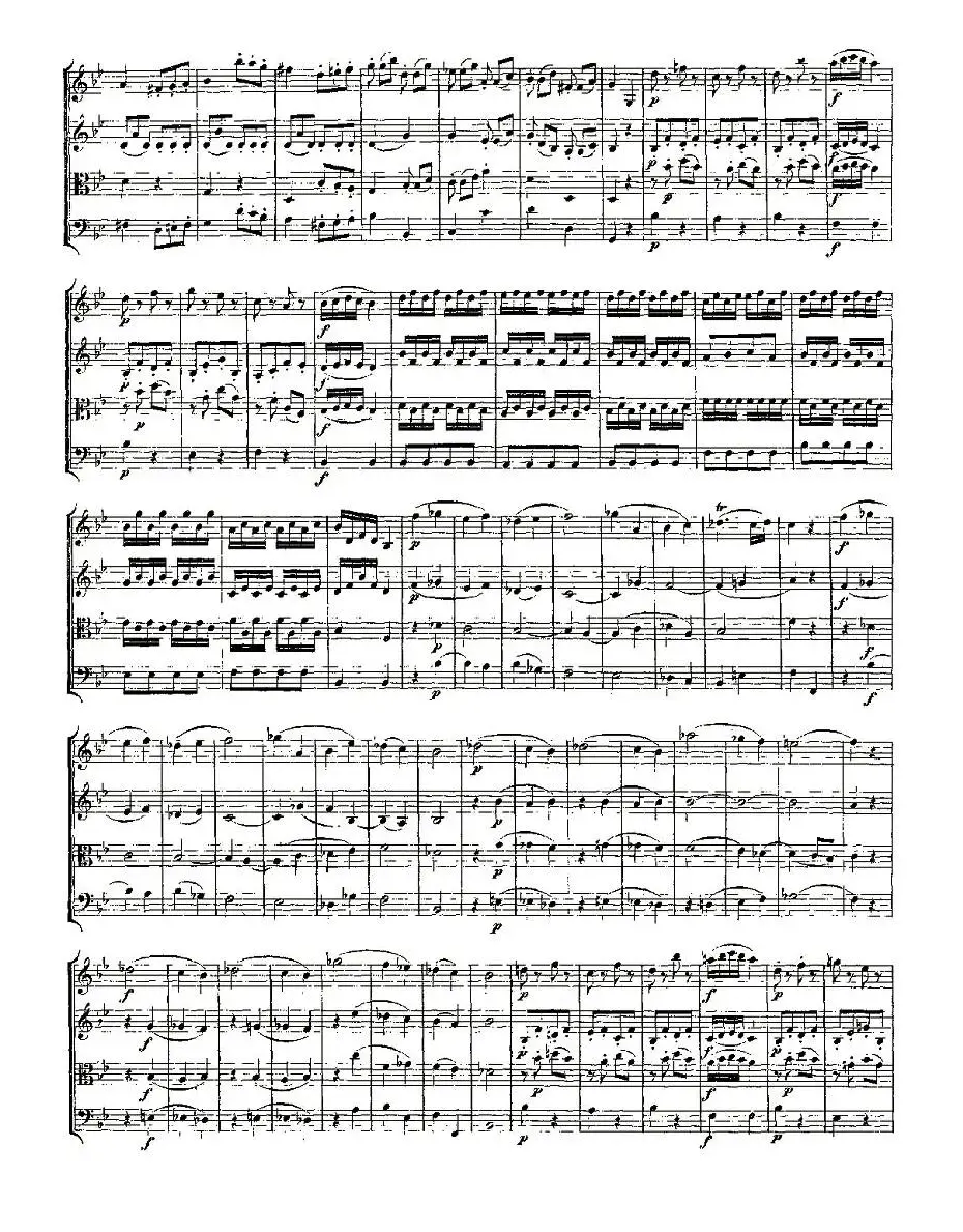 Quartet No. 6 in Bb Major, K. 159（降B大调第六弦乐四重奏）