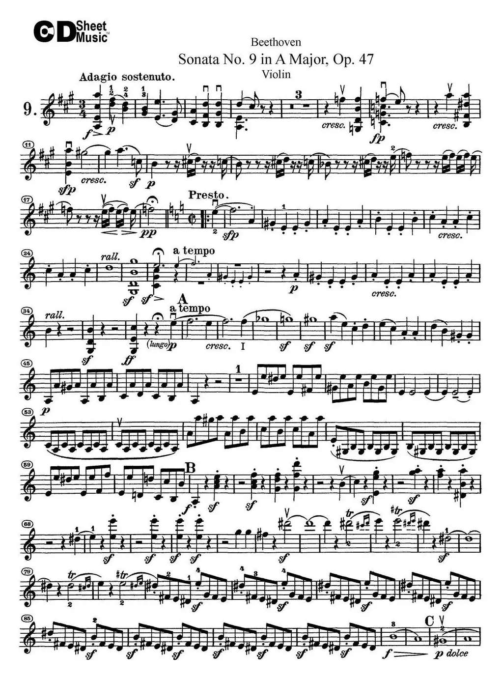 Violin Sonata No.9 in A Major Op.47