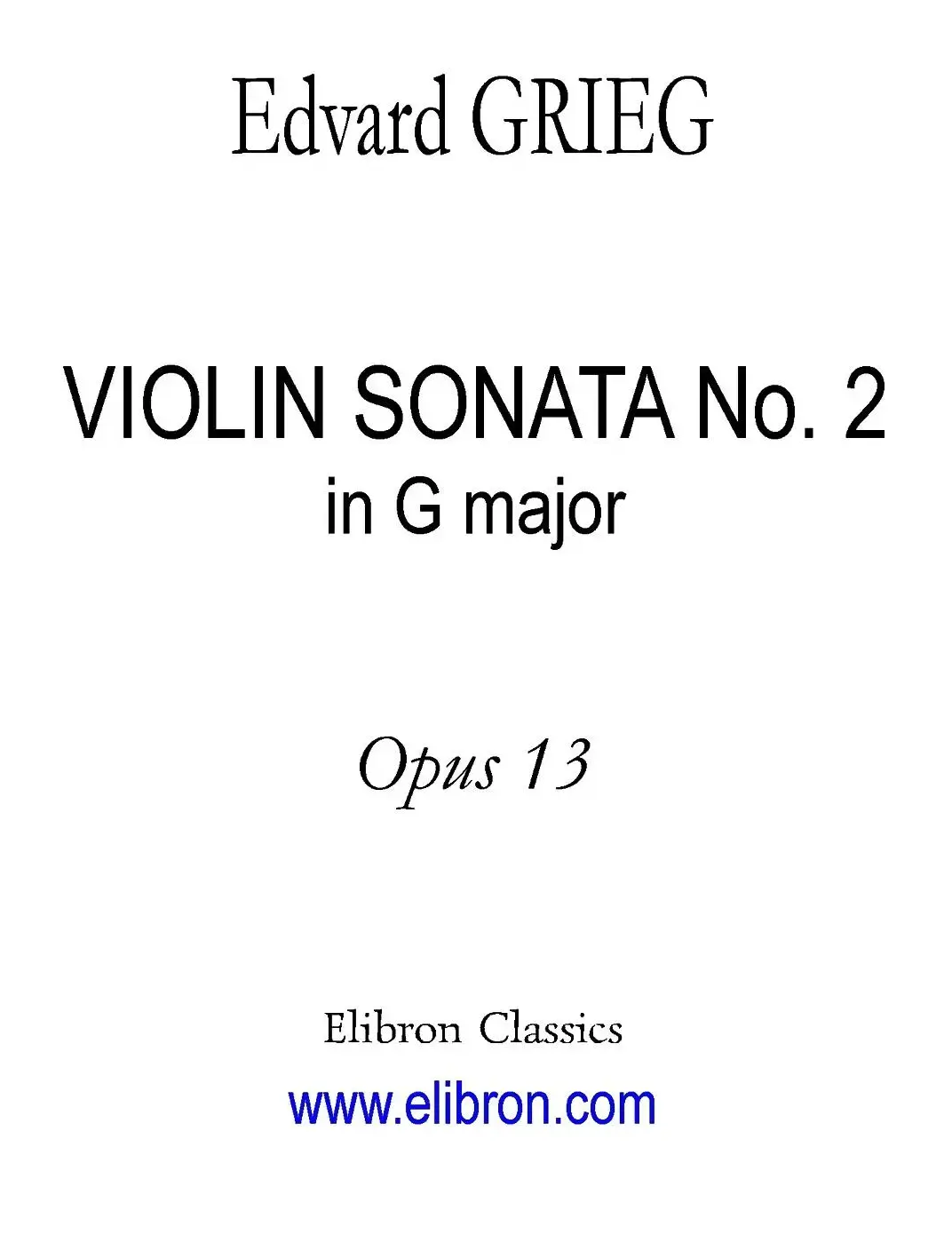 VIOLIN SONATA No.2 in G major（G大调第二小提琴奏鸣曲）（Ⅰ）