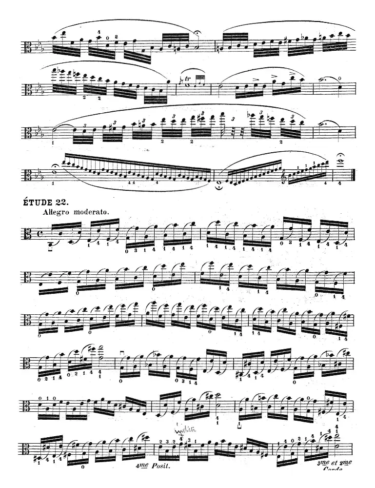 克莱采尔《中提琴练习曲40首》（ETUDE 20-23）