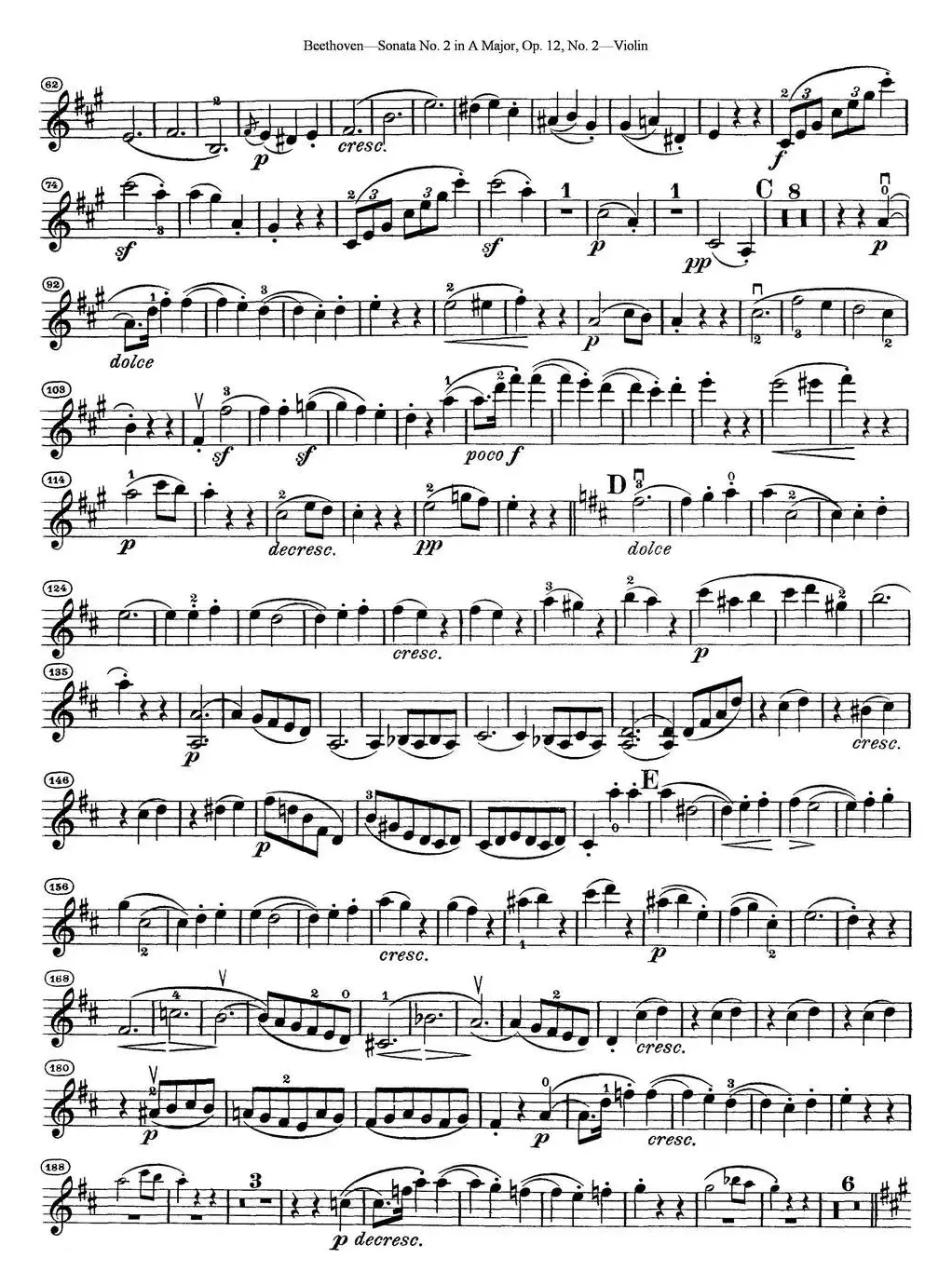 Violin Sonata No.2 in A Major Op.12 No.2