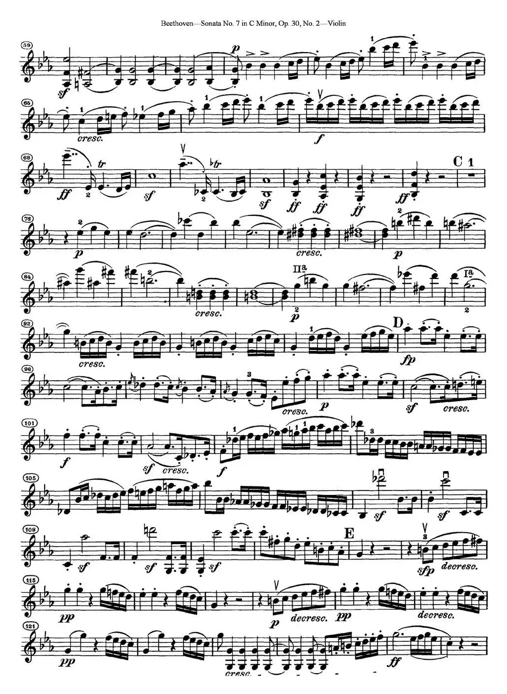 Violin Sonata No.7 in C Minor Op.30 No.2